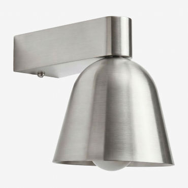 Aplique De Parede Para Casa De Banho Em Ferro Briavel Cinzento Escovado - Sklum