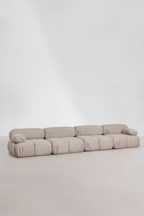 Sofá modular de 4 peças em bouclé embalado a vácuo Kendall