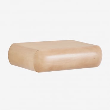 Pack De 2 Mesas De Cabeceira Retangulares Flutuantes 40x20 Cm Em Madeira Carmen Madeira De Manga - Sklum