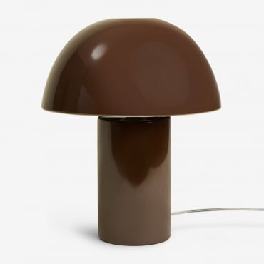 Candeeiro De Mesa Em Cerâmica Kisvea Castanho Café - Sklum