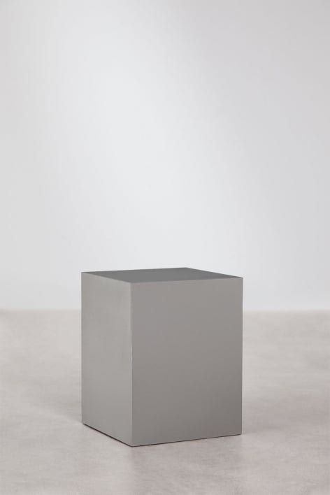 Pack de 2 mesas de cabeceira quadradas 35x35 cm em aço inoxidável Iuraima