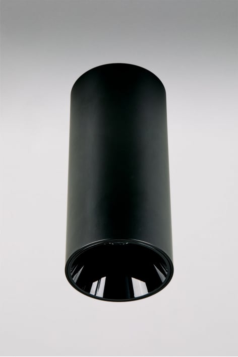 Aplique de teto LED de superfície redondo Ø7,2 cm em alumínio Luisiana - Preto