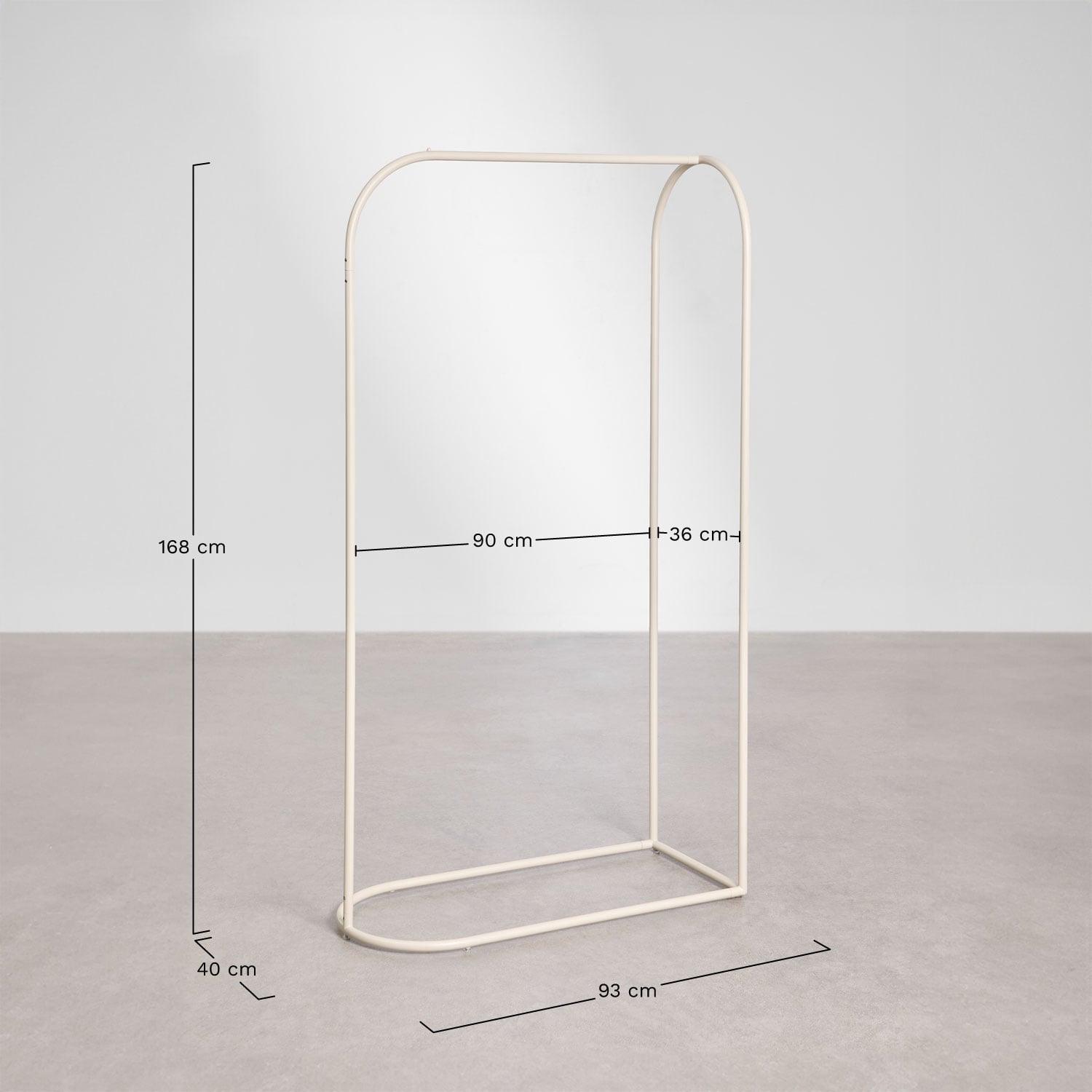 Cabide em aço Danara, Dimens&otilde;es