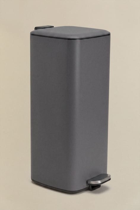 Lixeira com pedal para exterior em aço Sosuina