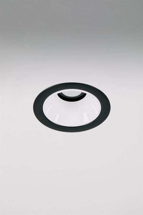 Downlight LED embutido com moldura redonda Ø7 cm em alumínio Luisiana