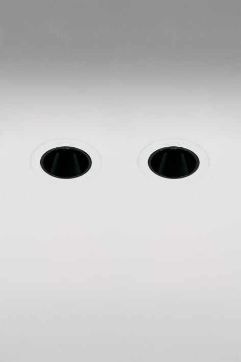 Pack de 2 downlights LED embutidos com molduras redondas Ø5 cm para exterior em alumínio Luisiana