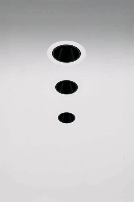 Conjunto de 3 plafons de LED embutidos com moldura redonda de Ø5 cm para uso externo em alumínio Luisiana