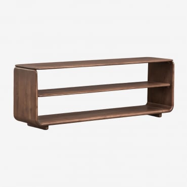 Móvel Tv 140x35 Cm Em Madeira Tinsley Castanho-acácia Escuro - Sklum