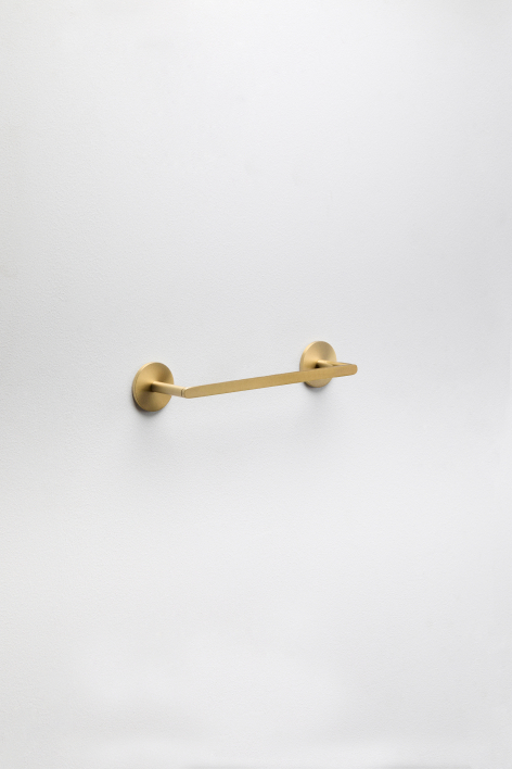 Toalheiro de barra para casa de banho em aço inoxidável dourado escovado 30 cm Caldrumi