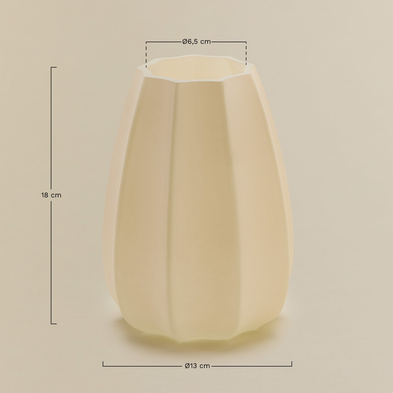 Vaso em vidro Pynora, Dimens&otilde;es