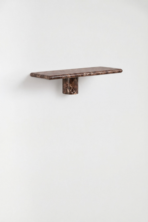 Mesa de cabeceira flutuante 35x15 cm em mármore Uganda - Mármore Castanho Emperador