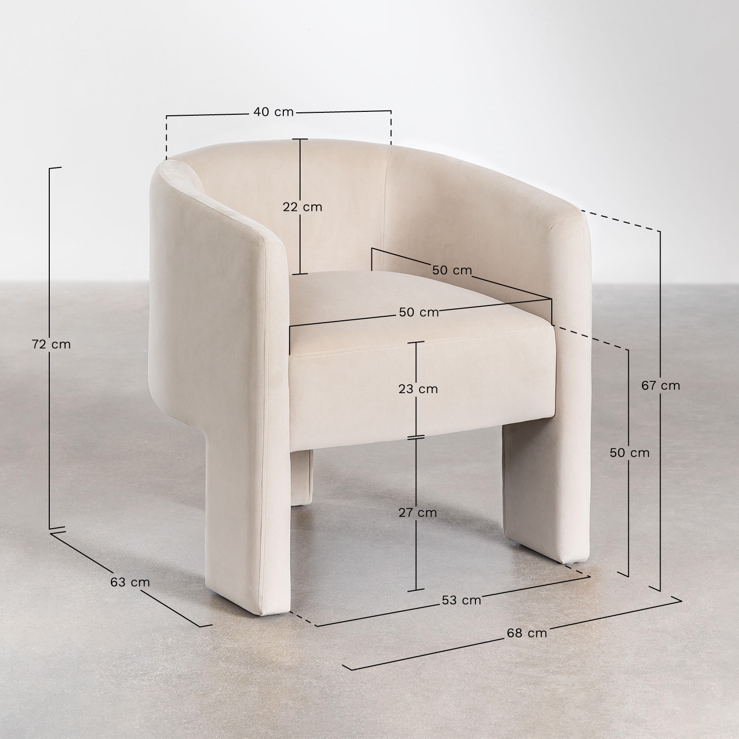 Conjunto de mesa quadrada 140x140 cm em MDF e chapa de freixo Ginger e 8 cadeiras de jantar veludo Xastru, Dimens&otilde;es