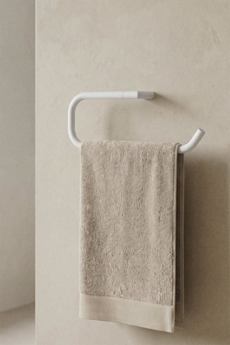 Toalheiro de barra em aço inoxidável branco 30 cm Rovent