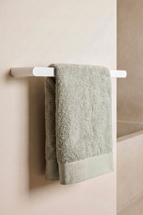 Toalheiro de barra para casa de banho em aço inoxidável branco 60 cm Alameda
