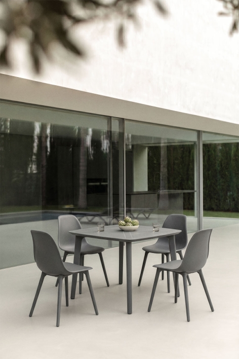 Mesa de jardim quadrada 85x85 cm em polipropileno Scand