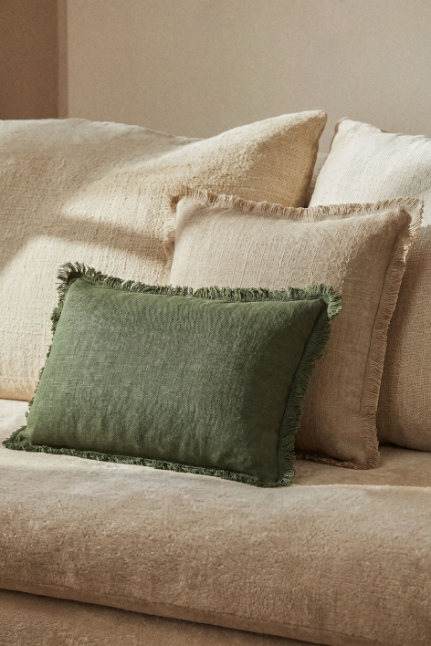 Almofada retangular 40x60 cm em linho Glenfern
