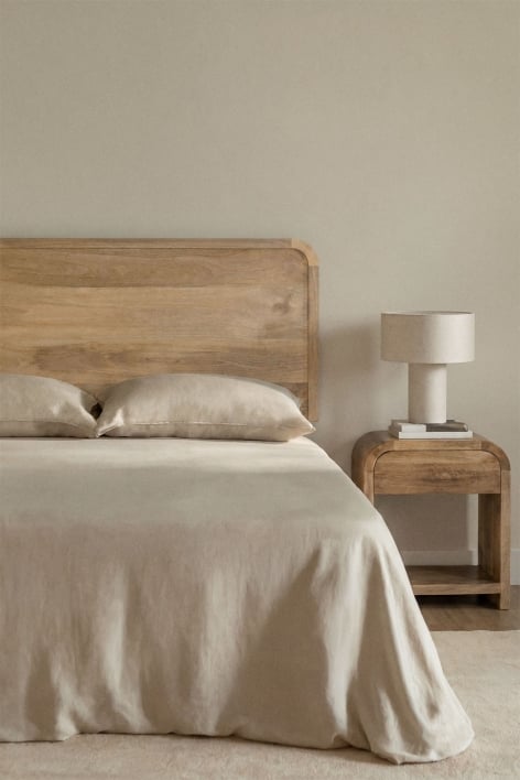 Cabeceira para cama de 160 cm em madeira de mangueira Shelby