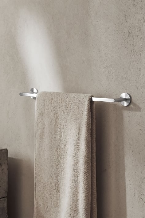 Toalheiro de parede adesivo com barra 30 cm para casa de banho em aço inoxidável dourado escovado Caldrumi