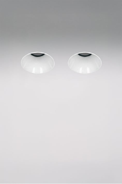 Pack de 2 downlights LED embutidos sem moldura trimless redondos Ø5,3 cm em alumínio Orelva