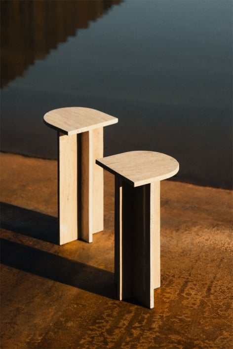 Mesa auxiliar em pedra natural Corwel