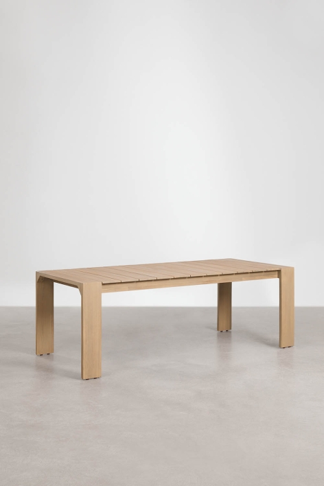 Mesa de jardim retangular 220x100 cm em madeira de acácia Mirelen