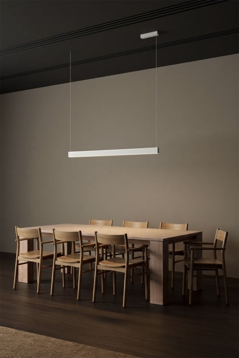 Lâmpada de teto suspensa linear LED 120 cm em alumínio Maulenis