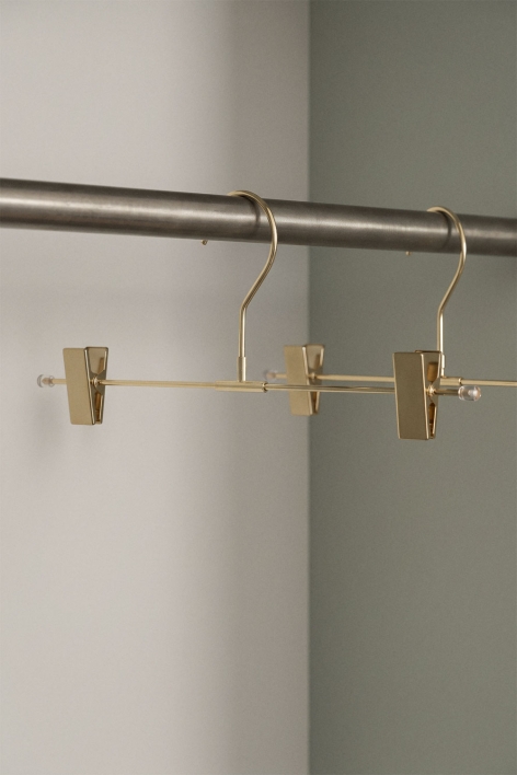 Pack de 6 cabides com pinça em aço Gärde