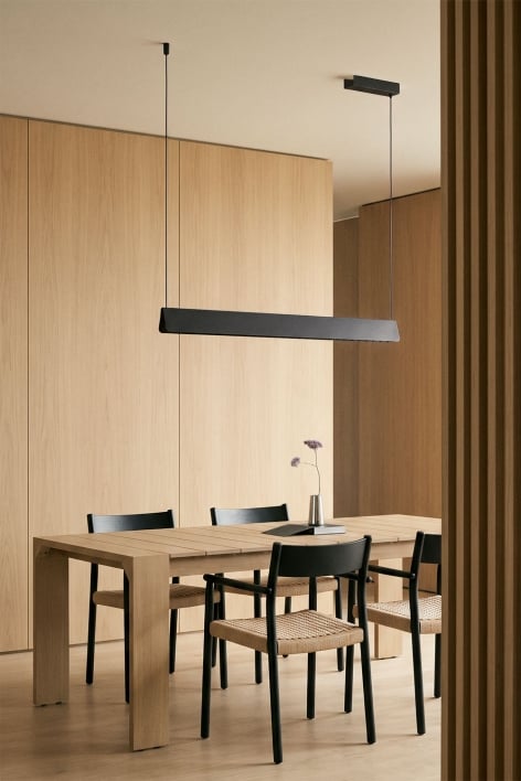 Lâmpada de teto suspensa linear LED 120 cm em alumínio Mairen