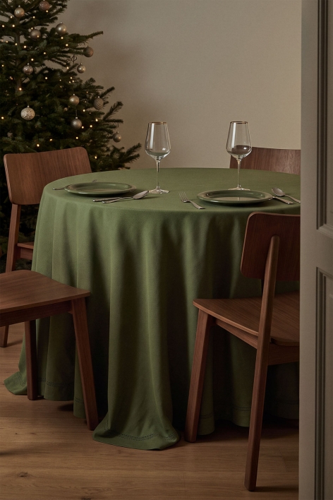 Toalha de mesa Ø150 cm em algodão Eirsen