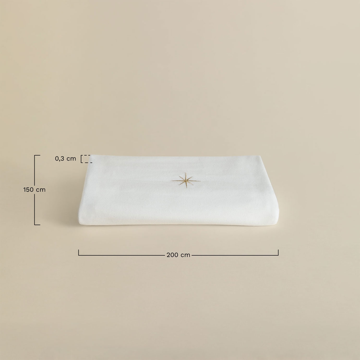 Toalha de mesa em algodão Korvail, Dimens&otilde;es
