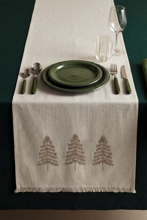 Caminho de mesa 50x160 cm em algodão Rovaire