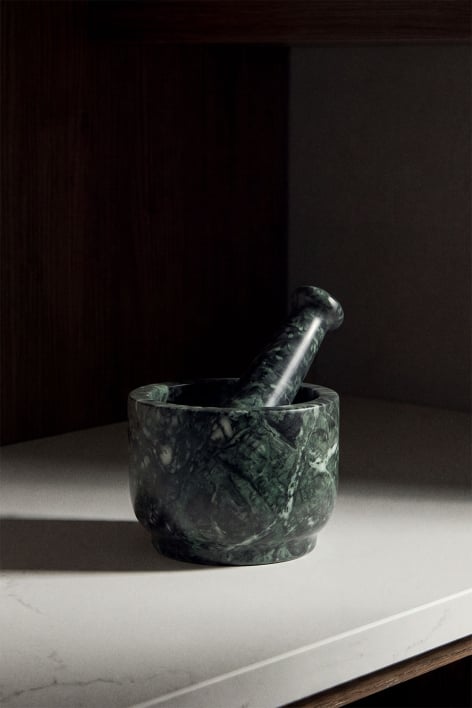 Mortar em mármore Yavouri - Mármore Verde Udaipur