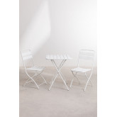Conjunto de mesa dobrável Janti (60 x 60 cm) e 2 cadeiras de jardim dobráveis Janti, imagem miniatura 2