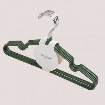 Conjunto De 6 Cabides Anttal Kids Erva Verde - Sklum para crianças
