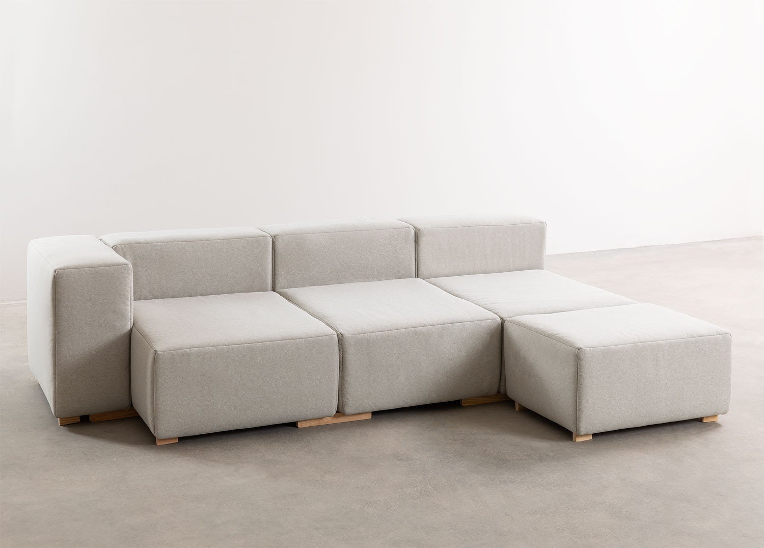 Sofá Modular Chaise Longue de 4 Peças com 1 Apoia-braços Robert, imagem de galeria 1