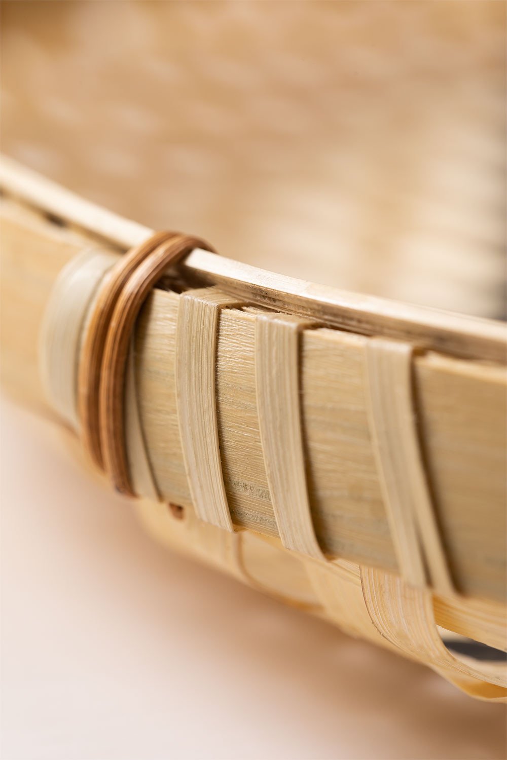 Prato decorativo redondo em bambu Kudri, imagem de galeria 4