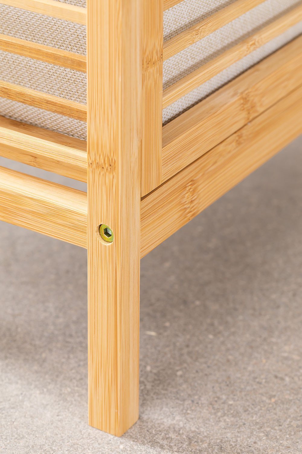 Cesto de roupa suja Lauren Bamboo com prateleira           , imagem de galeria 10