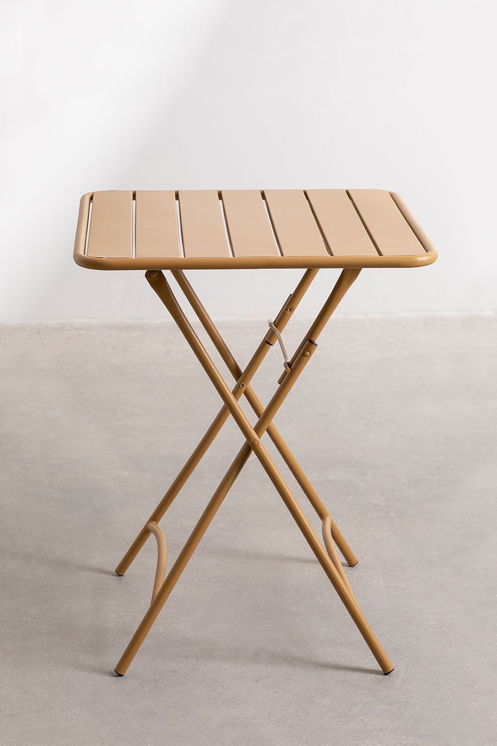 Mesa de jardim quadrada 60x60 cm dobrável em aço Janti, imagem de galeria 3