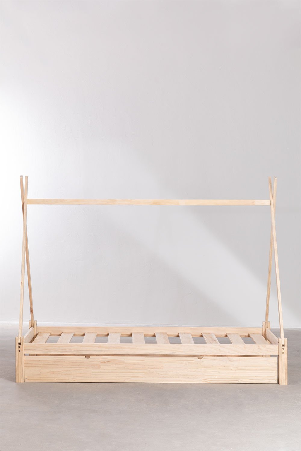 Cama para colchão de 90 cm em madeira de pinho Joan Kids, imagem de galeria 3