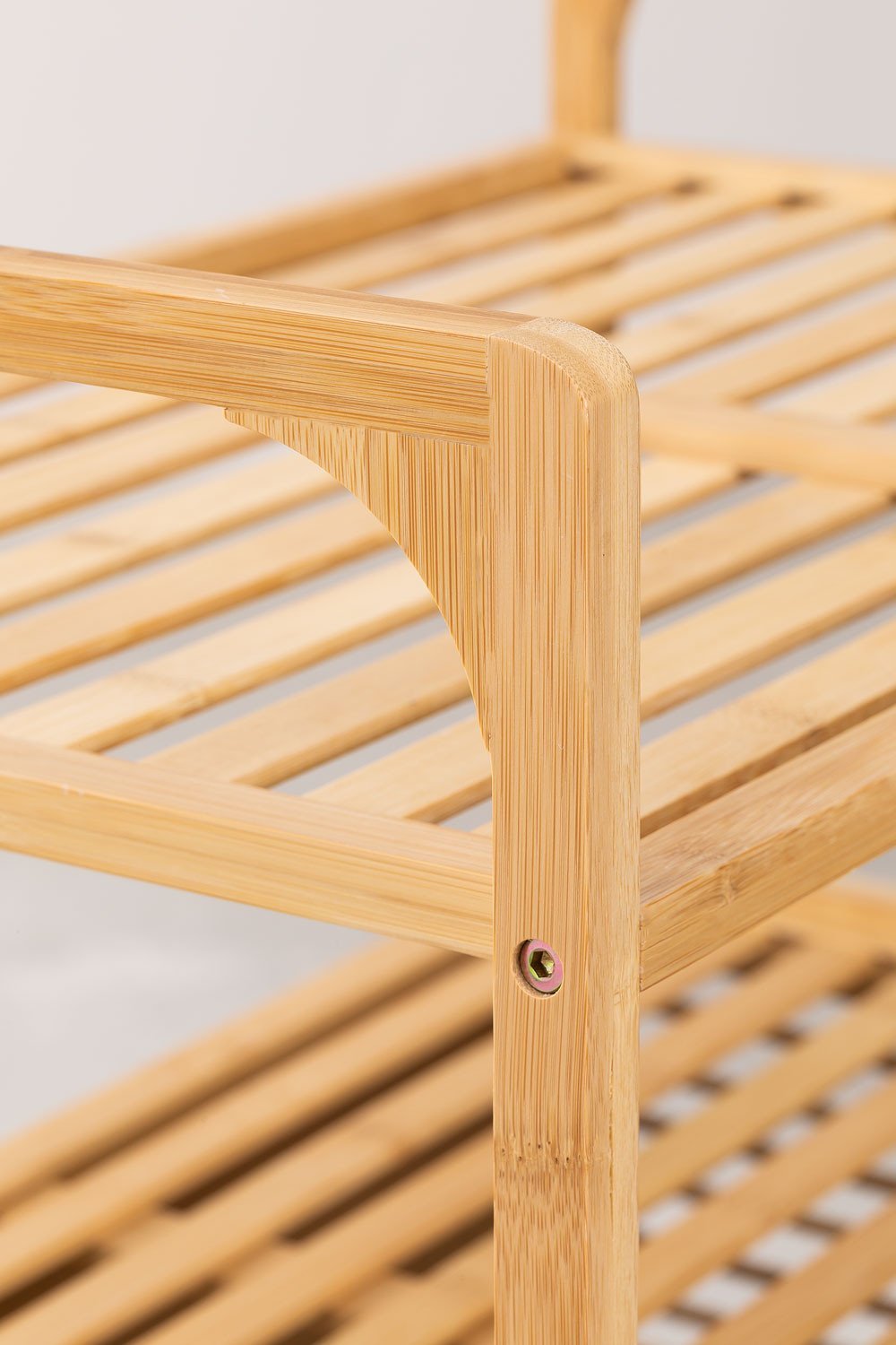 Cesto de roupa suja Lauren Bamboo com prateleira           , imagem de galeria 7