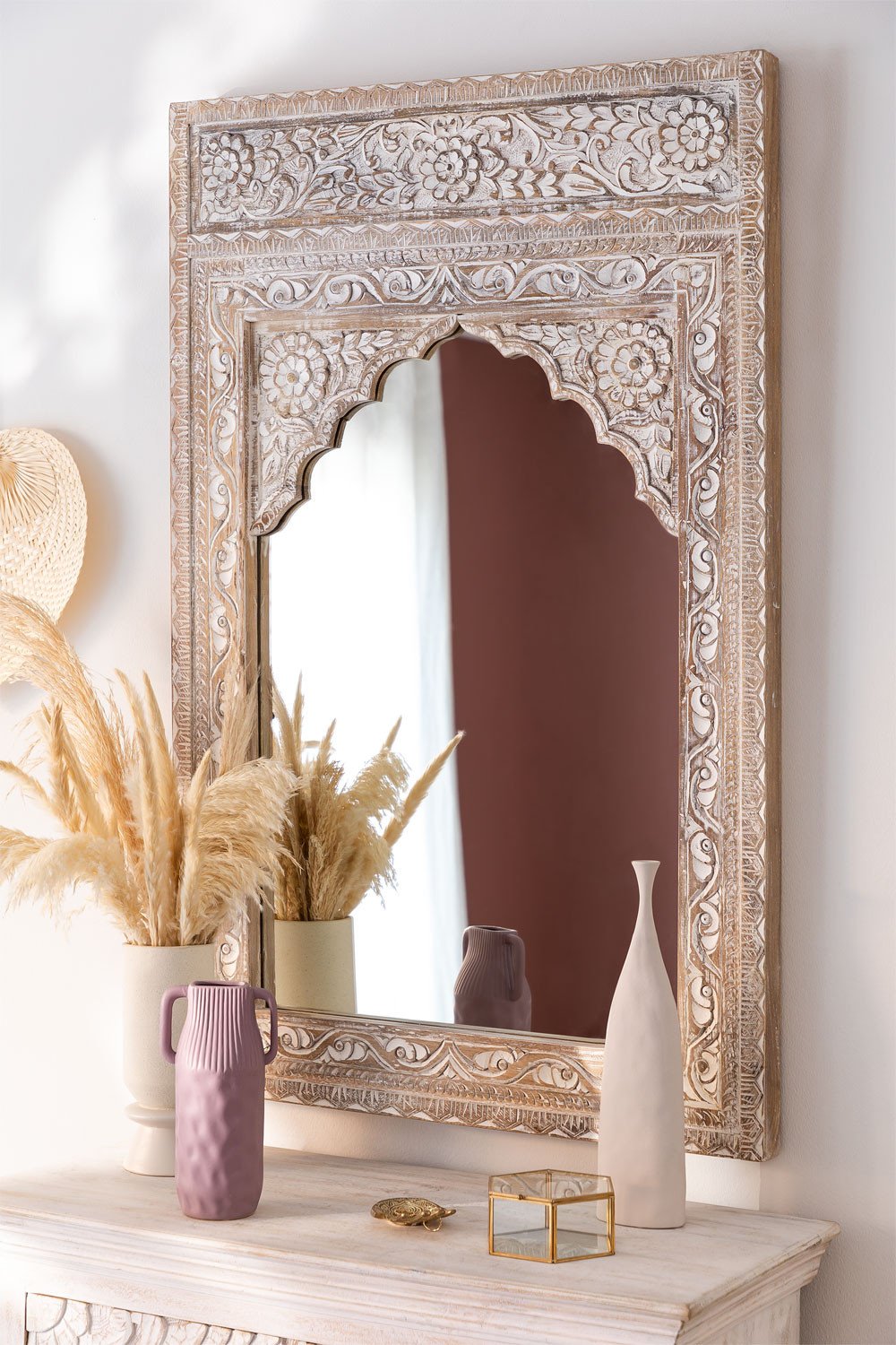 Espelho de Parede em Madeira Priyan , imagem de galeria 1