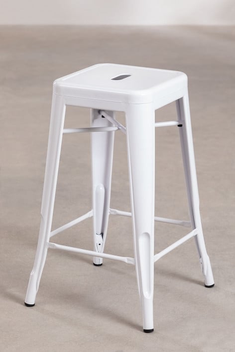 Banco alto 65 cm em aço branco Lix - Branco