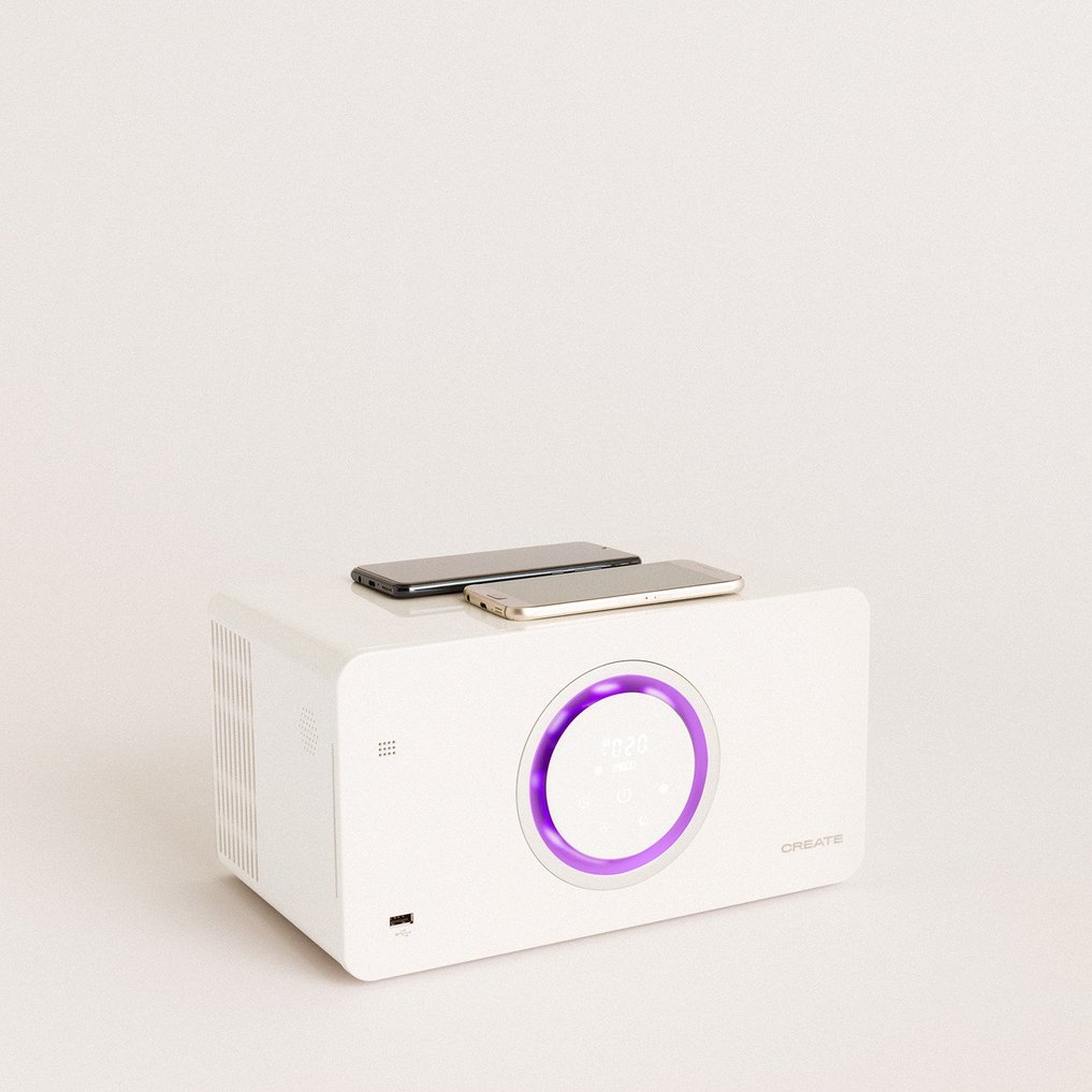 CREATE - AIRPURE COMPACT - Purificador de ar com HEPA H13 Alta-voz Bluetooth e carregador sem fios, imagem de galeria 1