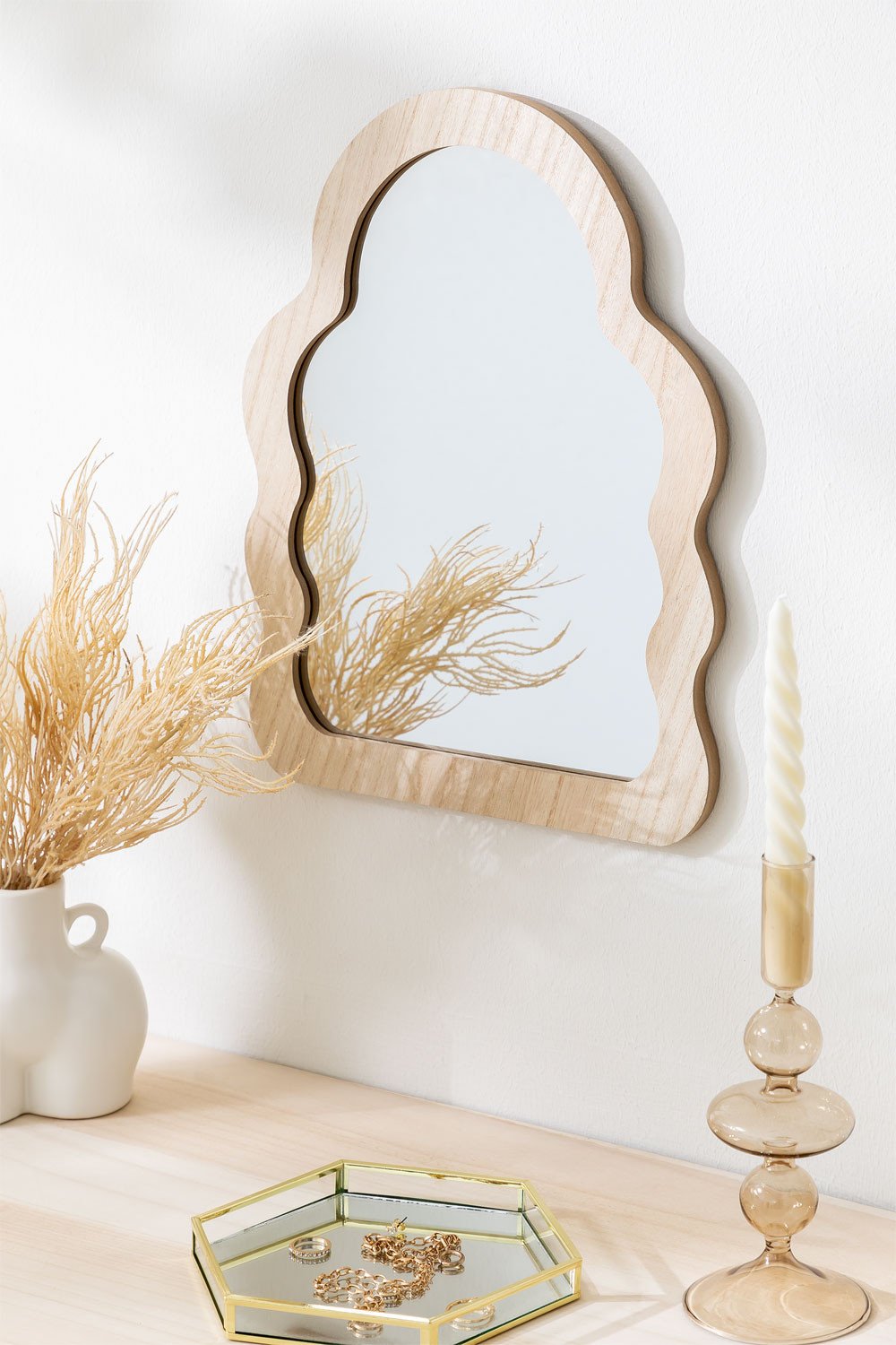 Espelho de parede em MDF Fido Natural Design, imagem de galeria 1