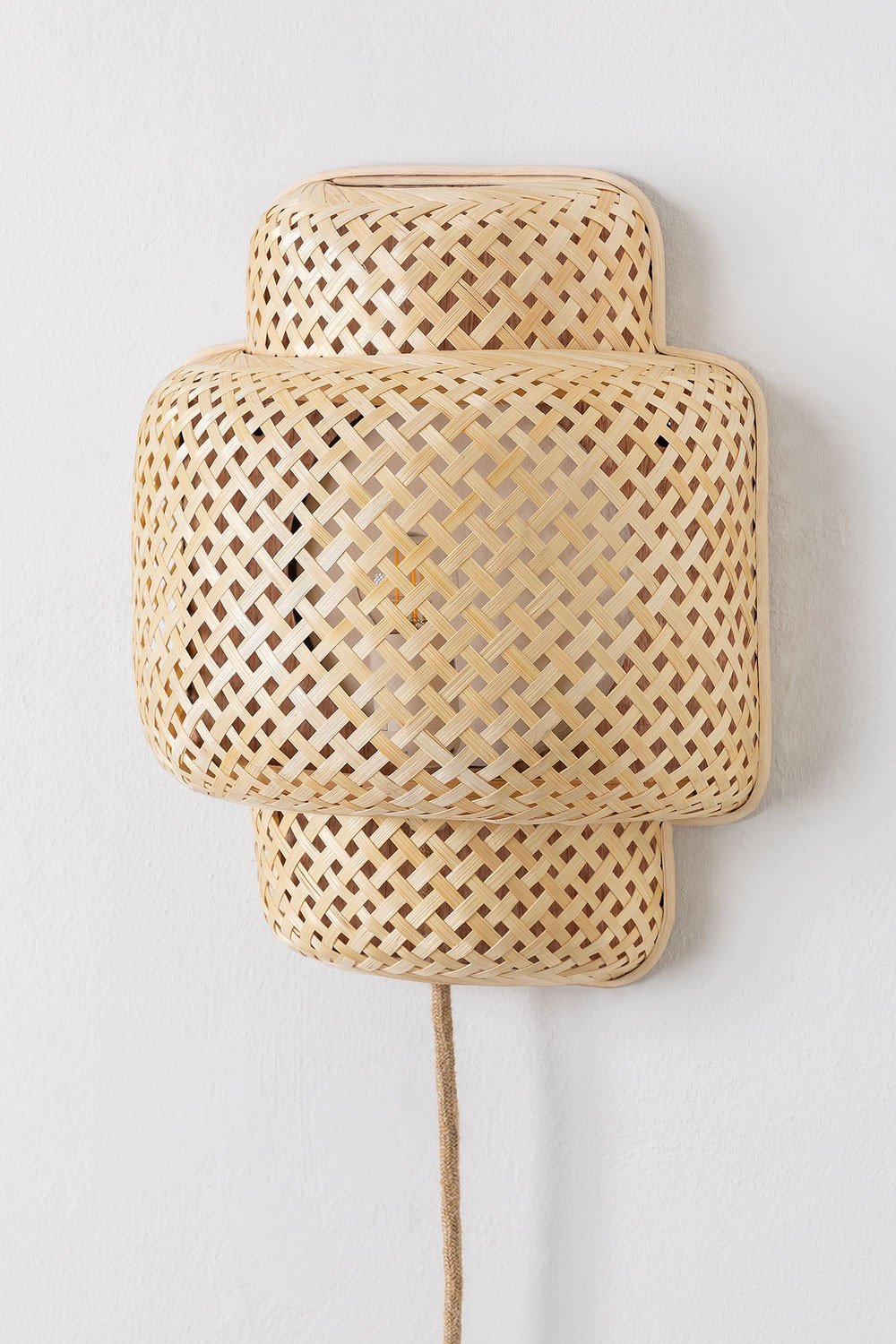 Luminária de parede de bambu Lexie, imagem de galeria 2