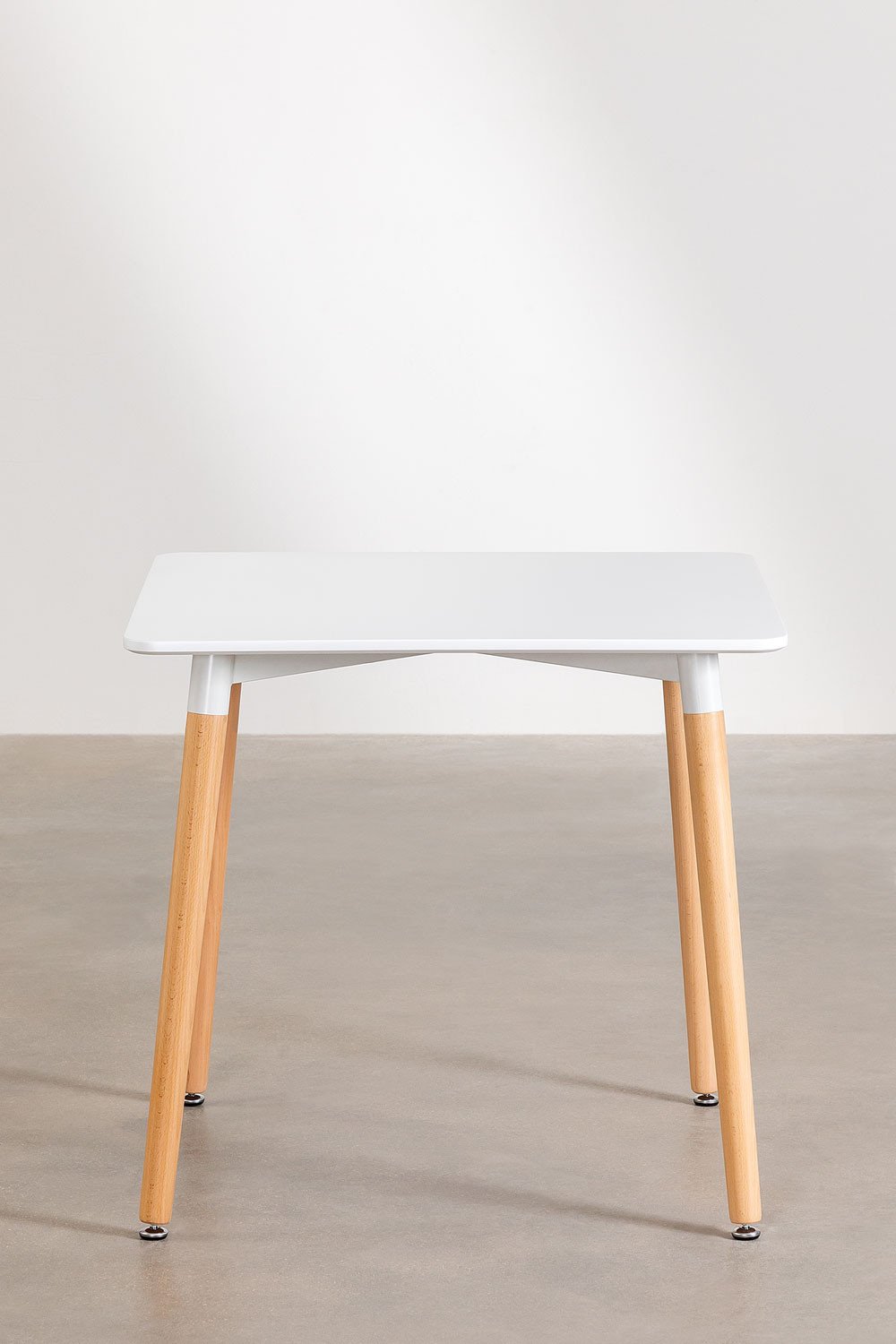 Mesa de cozinha quadrada 80x80 cm em madeira de faia e MDF Royal, imagem de galeria 3