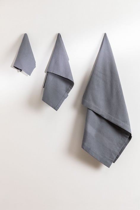 Conjunto de 3 Toalhas de Algodão Yara