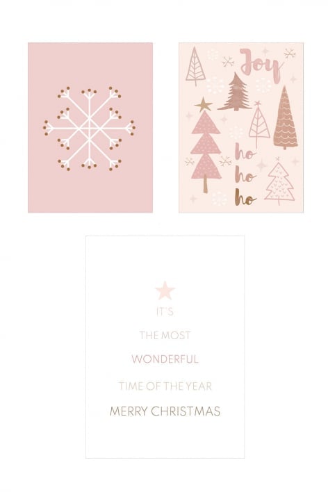 Conjunto de 3 lâminas decorativas de Natal Belene