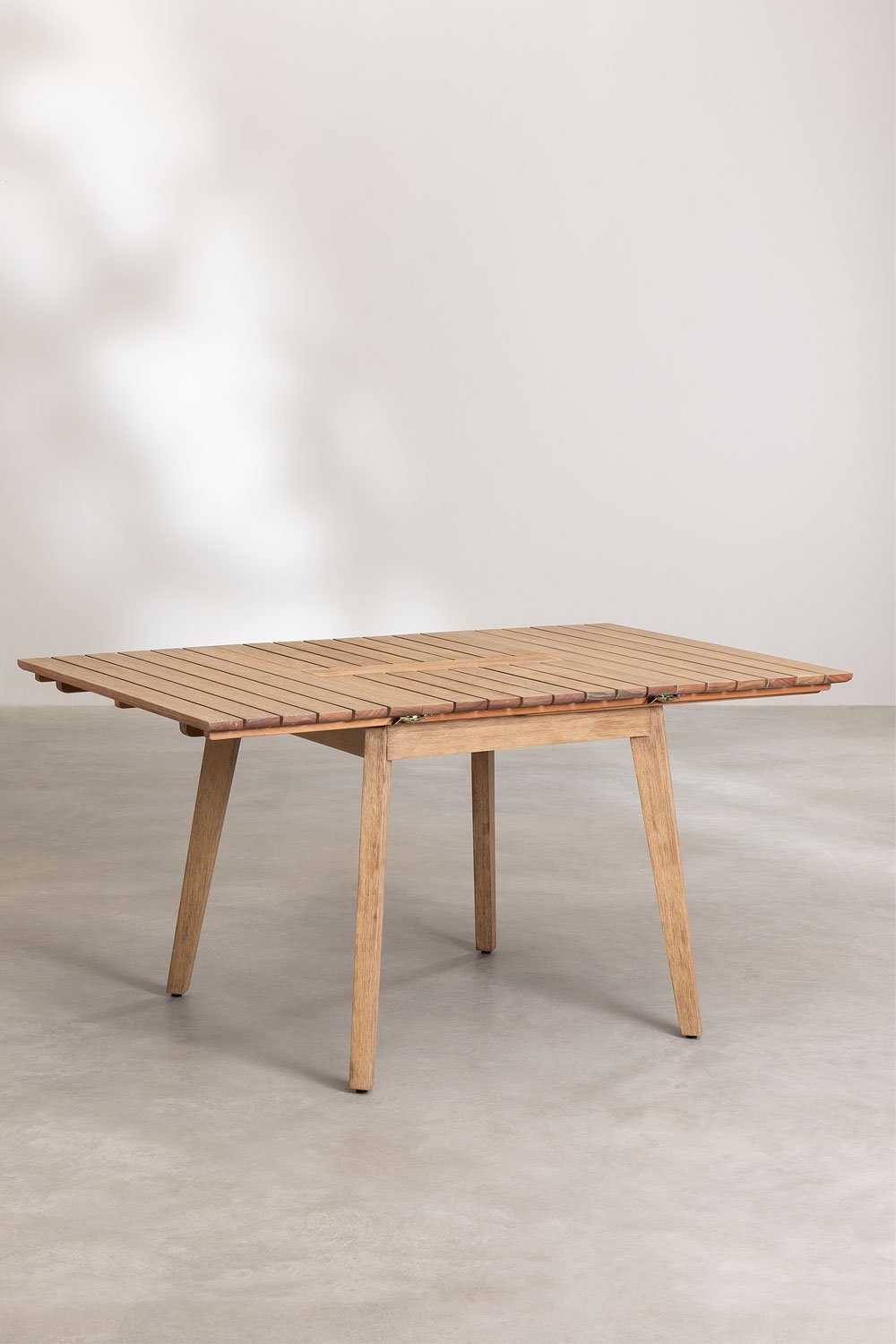 Mesa de jantar retangular extensível de madeira (90-150x90 cm) Naele, imagem de galeria 2
