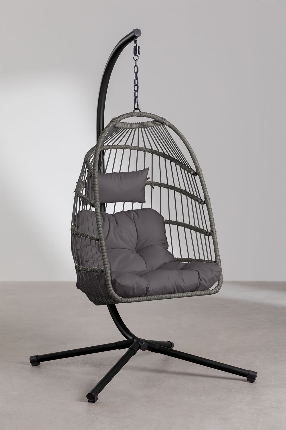 Cadeira de Baloiço Suspensa com Base e Almofada Anoop, imagem de galeria 1